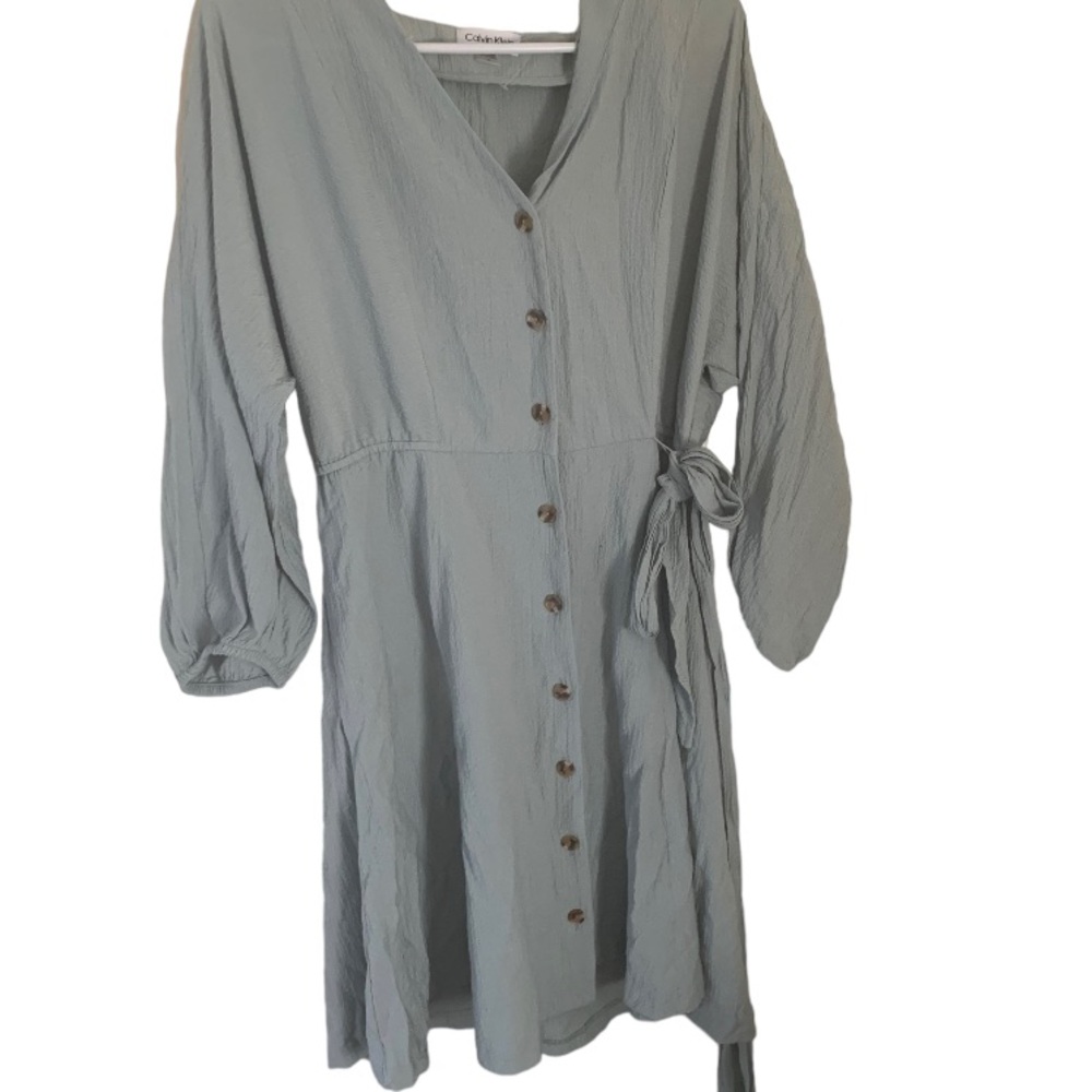 Green Button Dress